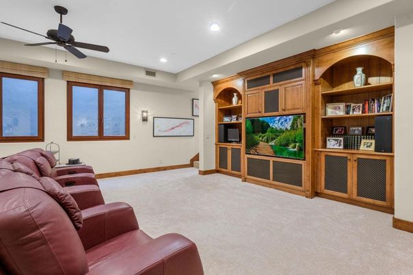 Home Theatre Room, Interior, Recessed Lighting