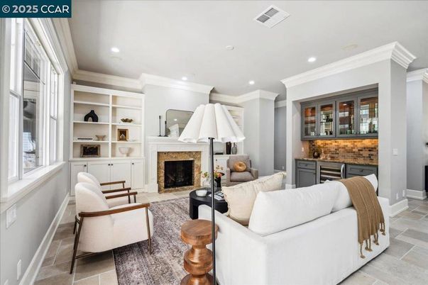 Fireplace, Interior, Living room, Recessed Lighting