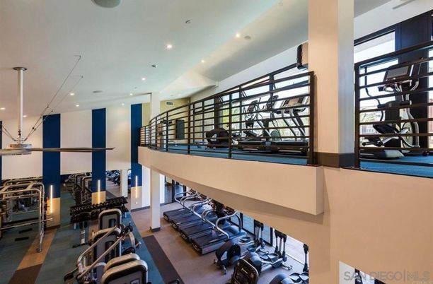 Fitness Equipment, Gym, Interior, Recessed Lighting