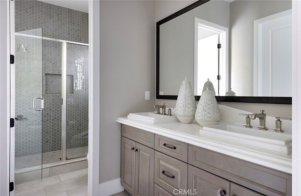Bathroom, Dual Sink Vanities, Glass Shower, Interior