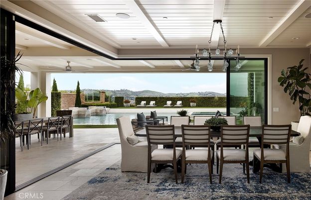 Dining room, Interior, Pendant Lights, Pool