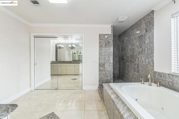 Bathroom, Chandelier, Interior, Marble Walls