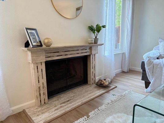 Fireplace, Interior, Wood Texture Flooring