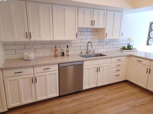 Interior, Kitchen, Wood Texture Flooring