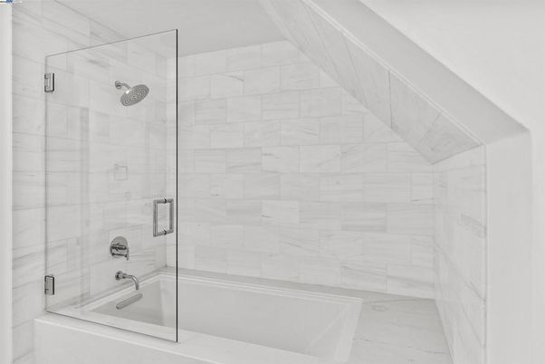 Bathroom, Glass Shower, Interior, Marble Walls