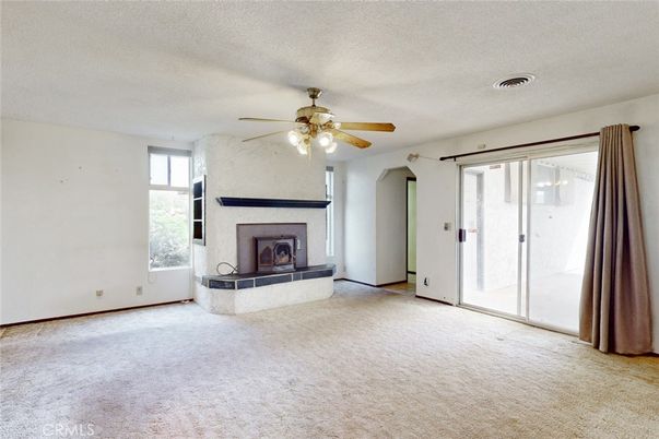 Empty room, Fireplace, Interior