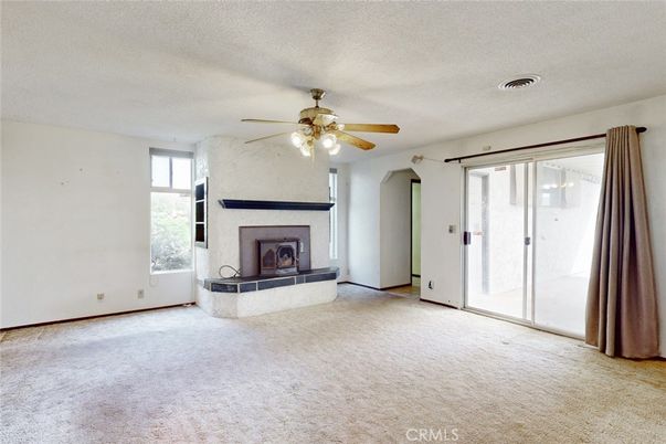 Empty room, Fireplace, Interior