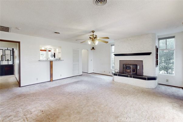 Empty room, Fireplace, Interior