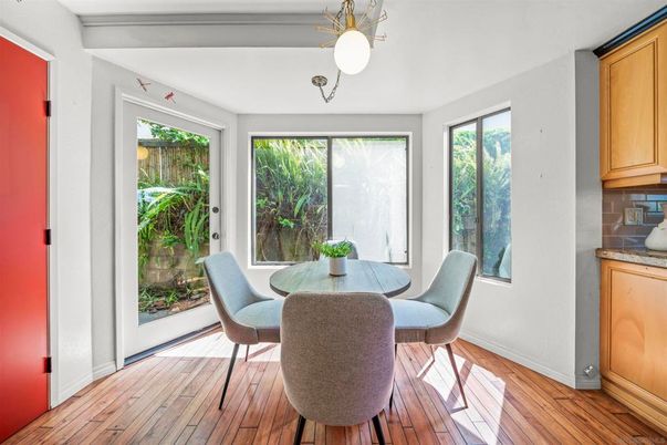 Dining room, Interior, Wood Texture Flooring