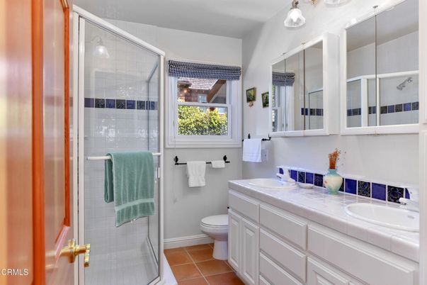 Bathroom, Glass Shower, Interior, Tile Countertops