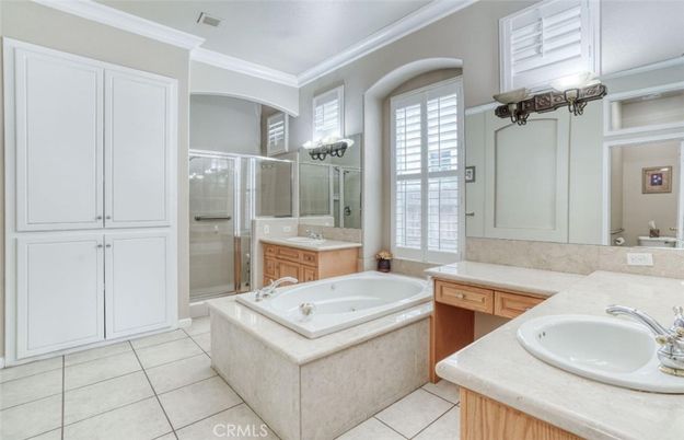 Bathroom, Dual Sink Vanities, Glass Shower, Interior
