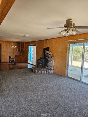 Empty room, Fireplace, Interior, Wooden Walls