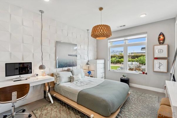 Bedroom, Home Office, Interior, Pendant Lights, Recessed Lighting