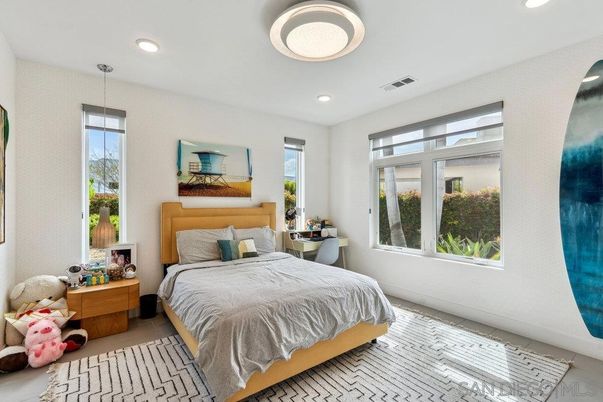 Bedroom, Interior, Pendant Lights, Recessed Lighting
