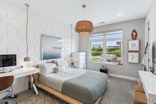 Bedroom, Interior, Pendant Lights, Recessed Lighting