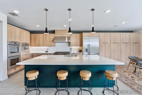 Interior, Kitchen, Pendant Lights, Recessed Lighting, Stainless Steel Appliances