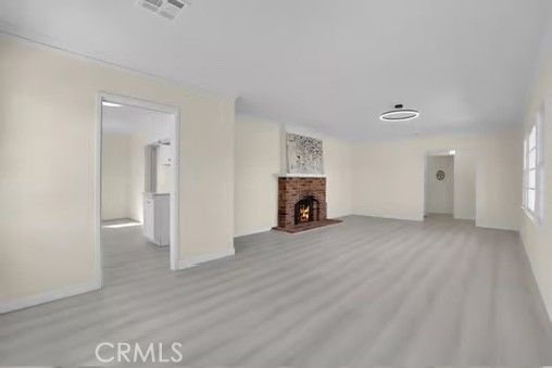 Empty room, Fireplace, Interior, Pendant Lights