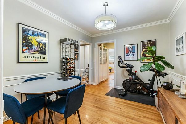 Dining room, Fitness Equipment, Interior, Wood Texture Flooring