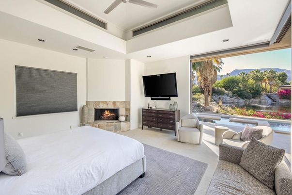 Bedroom, Fireplace, Interior, Recessed Lighting