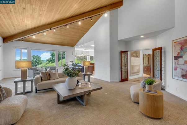 Interior, Living room, Pendant Lights, Recessed Lighting, Wooden Beams, Wooden Ceilings