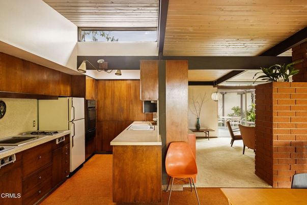 Interior, Kitchen, Stone Walls, Wooden Ceilings