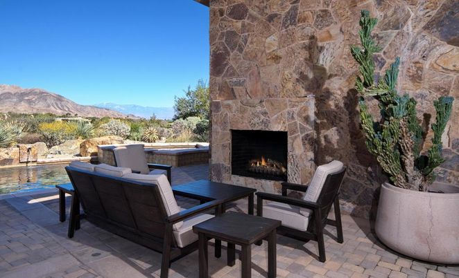 Exterior, Fireplace, Pool