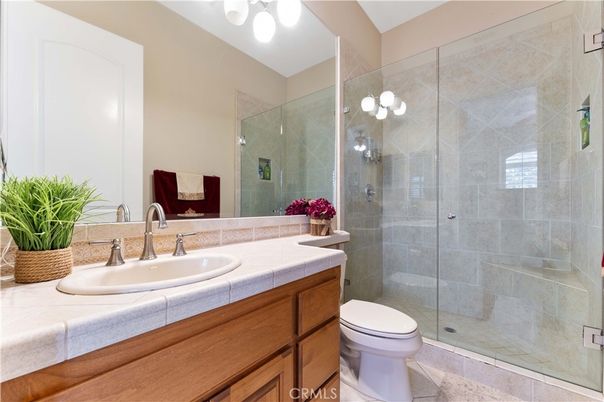 Bathroom, Glass Shower, Interior, Tile Countertops