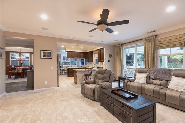 Dining room, Interior, Kitchen, Living room, Recessed Lighting