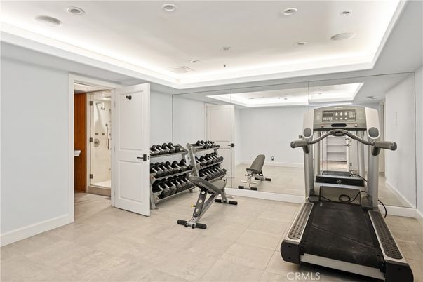 Fitness Equipment, Gym, Interior, Recessed Lighting