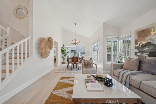 Dining room, Interior, Living room, Pendant Lights, Wood Texture Flooring