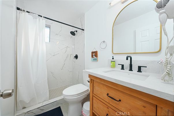 Bathroom, Glass Shower, Interior, Marble Walls