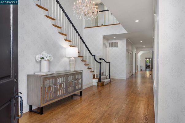 Chandelier, Interior, Recessed Lighting, Wood Texture Flooring