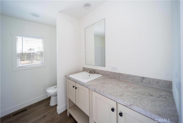 Bathroom, Interior, Recessed Lighting, Wood Texture Flooring