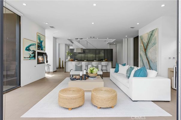 Fireplace, Interior, Living room, Recessed Lighting