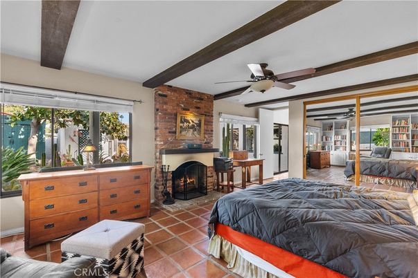 Fireplace, Interior, Stone Walls, Wooden Beams