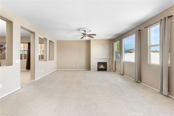 Empty room, Fireplace, Interior