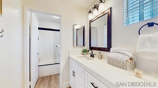 Bathroom, Dual Sink Vanities, Interior, Wood Texture Flooring