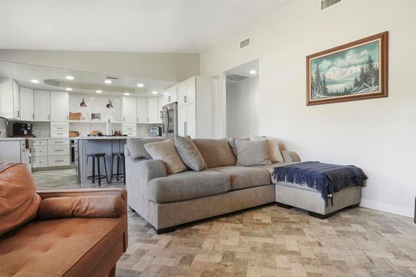 Interior, Kitchen, Living room, Recessed Lighting, Stainless Steel Appliances