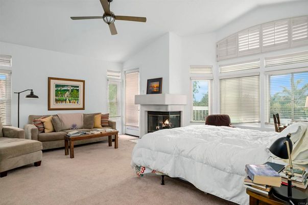 Bedroom, Fireplace, Interior