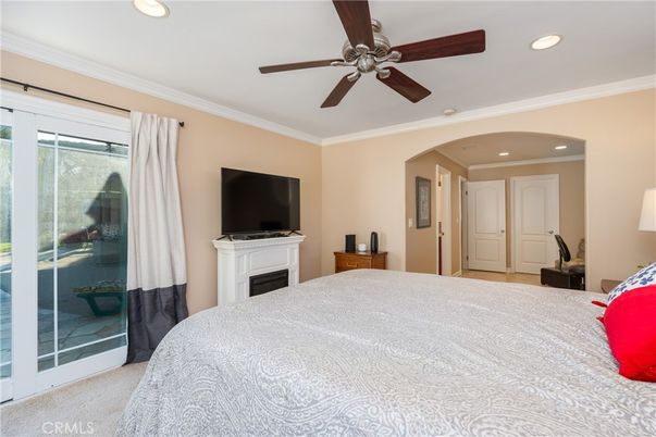 Bedroom, Fireplace, Interior, Recessed Lighting