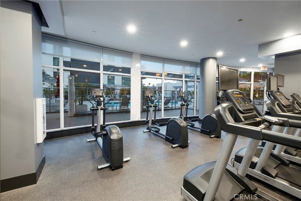 Fitness Equipment, Gym, Interior, Recessed Lighting