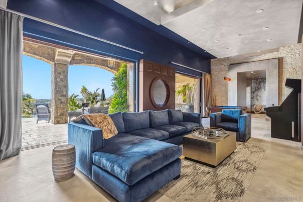 Billiard Table, Game Room, Interior, Living room, Recessed Lighting, Stone Walls