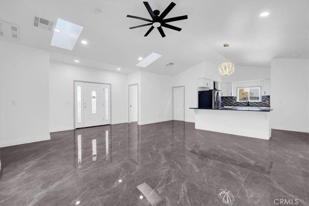 Empty room, Interior, Kitchen, Pendant Lights, Recessed Lighting