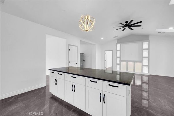 Empty room, Interior, Kitchen, Pendant Lights, Recessed Lighting