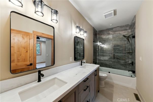 Bathroom, Dual Sink Vanities, Glass Shower, Interior