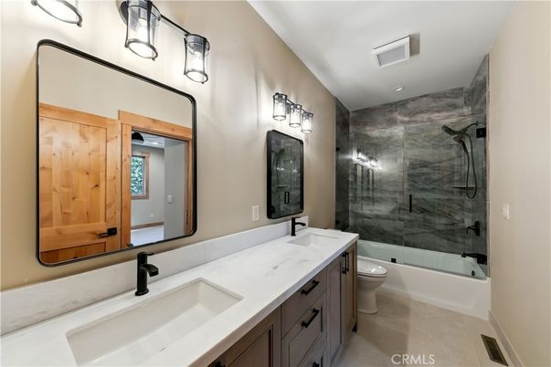 Bathroom, Dual Sink Vanities, Glass Shower, Interior
