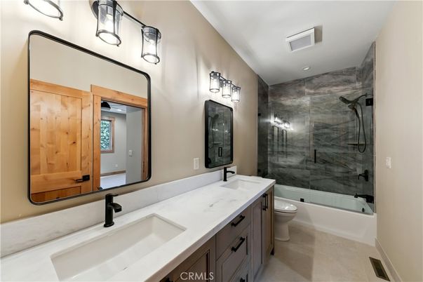 Bathroom, Dual Sink Vanities, Glass Shower, Interior