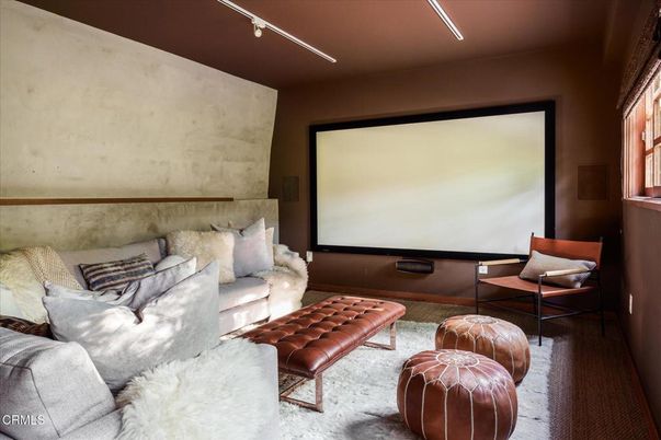 Interior, Projection Screen, Wood Texture Flooring