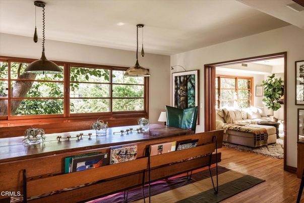 Interior, Living room, Pendant Lights, Wood Texture Flooring