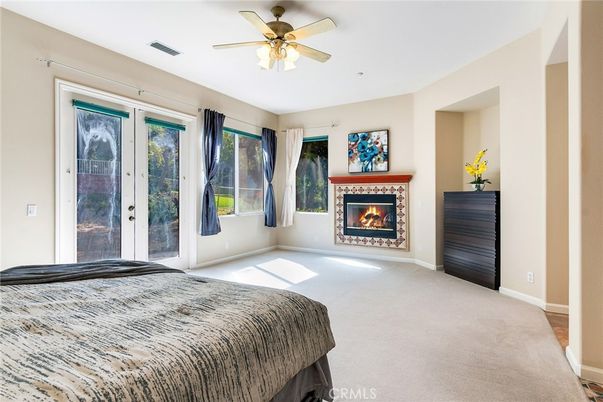 Bedroom, Fireplace, Interior